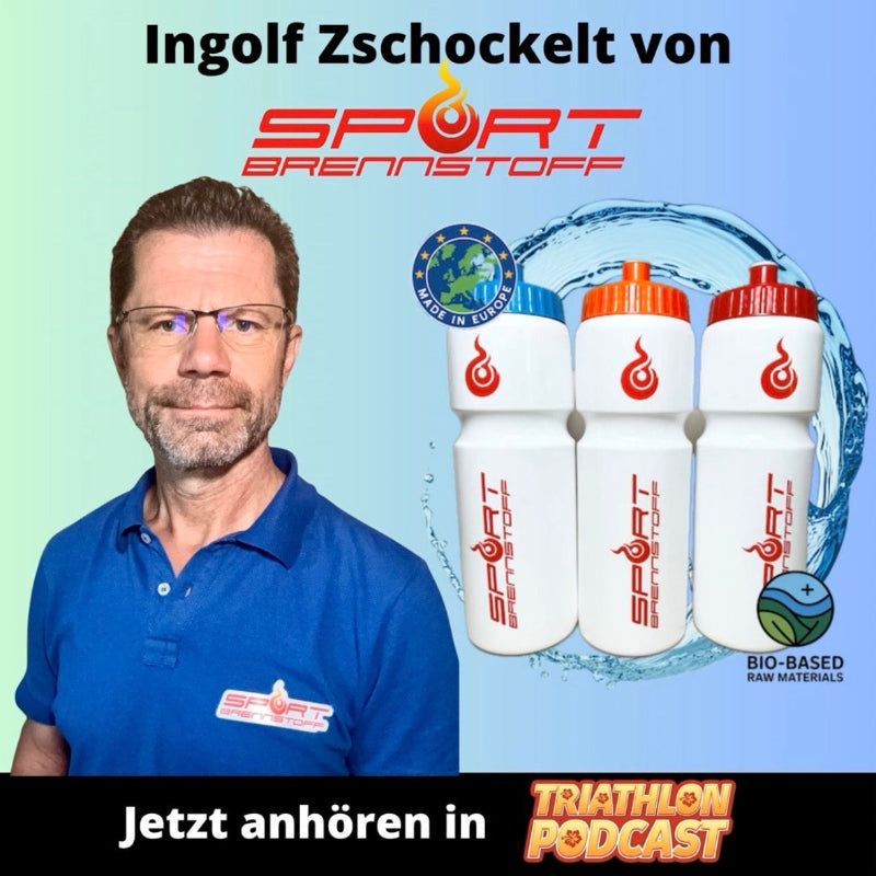 **Alt-Text (Deutsch):**
Experten-Podcast über Triathlon und Sporternährung mit Sportbrennstoff.