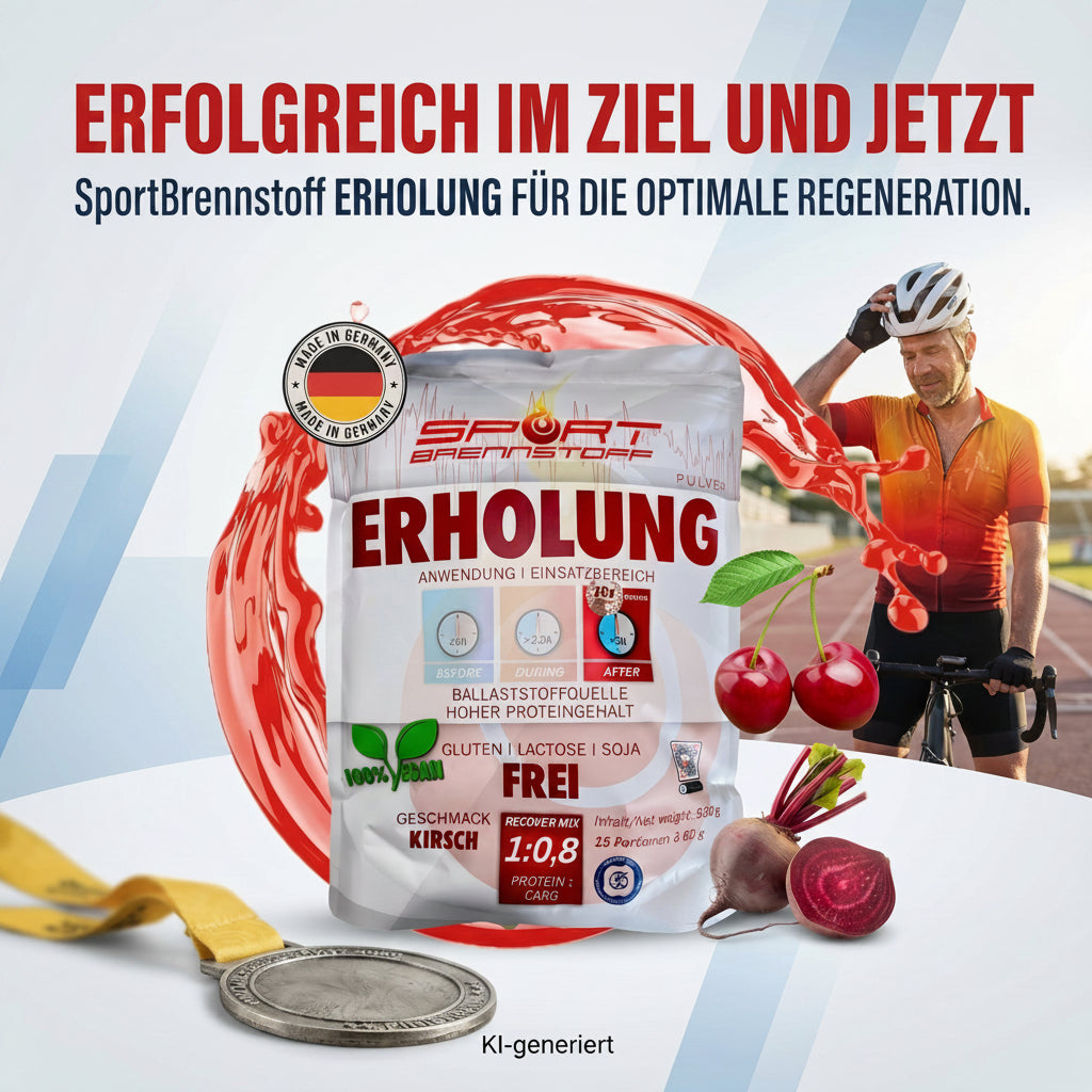 Erfolgreich im Ziel und jetzt beginnt die Regeneration mit SportBrennstoff Erholung