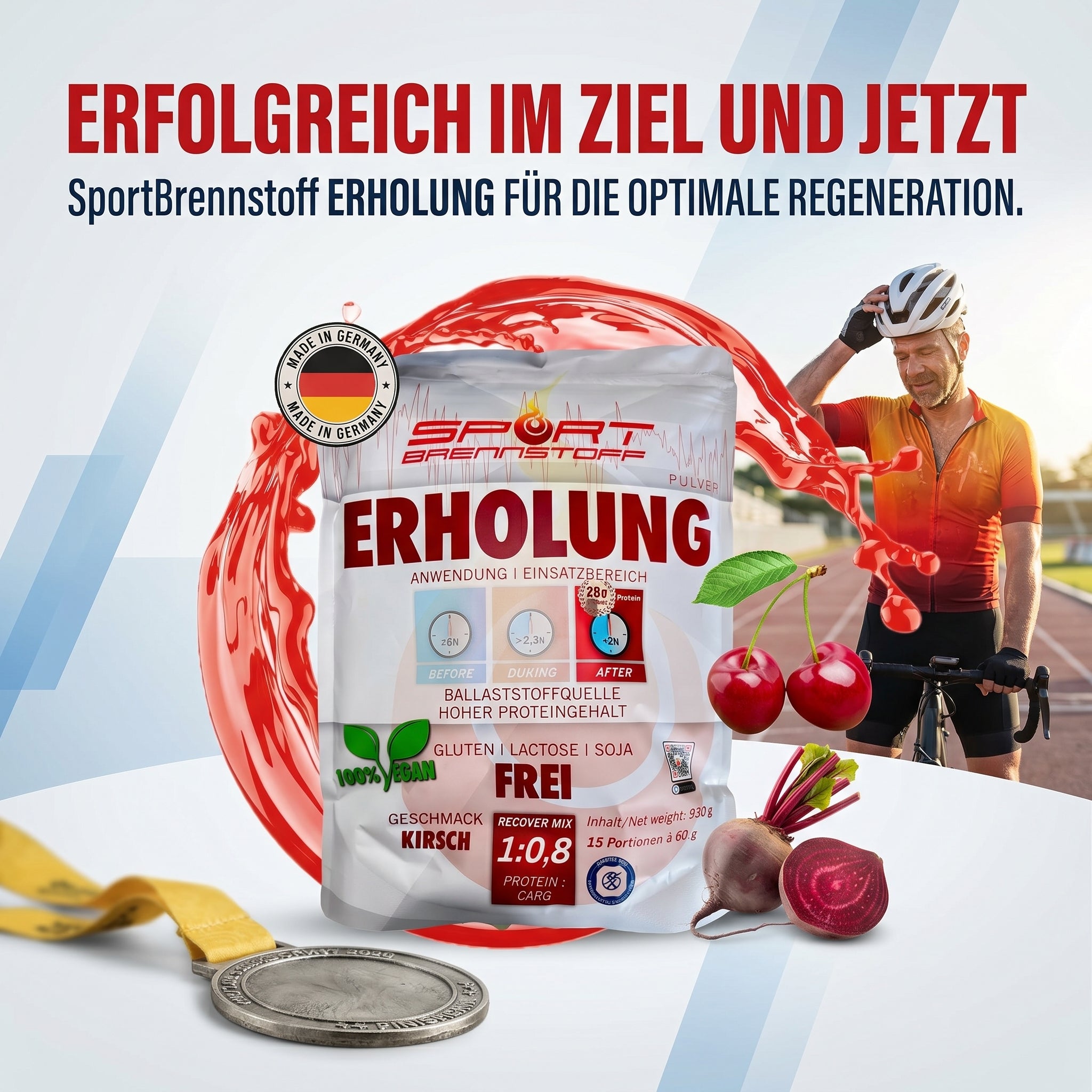 Erfolgreich im Ziel und jetzt beginnt die Regeneration mit SportBrennstoff Erholung