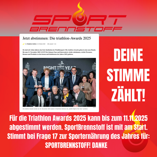 Triathlon Awards 2025 des Triathlon Magazins und SportBrennstoff ist dabei