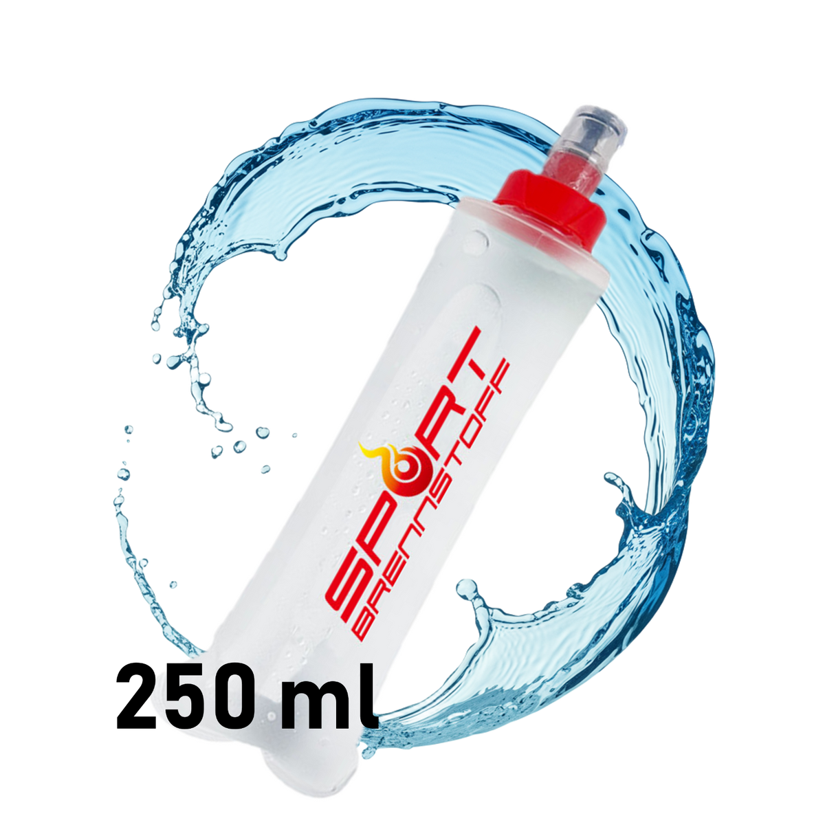 SportBrennstoff BEGLEITER - Trinkflasche mit 150 ml Volumen, flexibel und tropfsicher, ideal für Outdoor-Aktivitäten und Radsport.