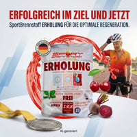 Erfolgreich im Ziel und jetzt beginnt die Regeneration mit SportBrennstoff Erholung