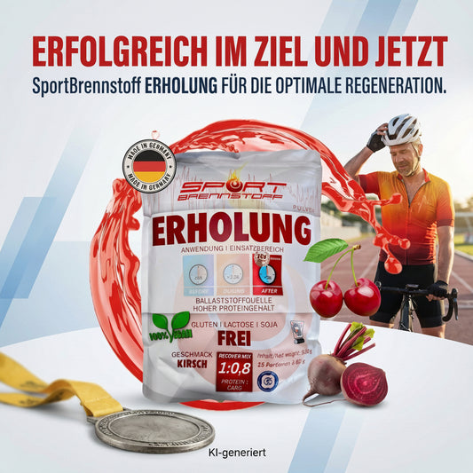 Erfolgreich im Ziel und jetzt beginnt die Regeneration mit SportBrennstoff Erholung