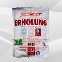 SportBrennstoff Erholung Proteinpulver Kirschgeschmack mit Proteinen, Kohlenhydraten und Mineralien für optimale Regeneration nach dem Training.
