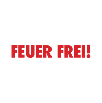 SportBrennstoff BEGLEITER - Trinkflasche mit rotem Schriftzug 'FEUER FREI!' als markantes Design-Element für Outdoor-Aktivitäten.