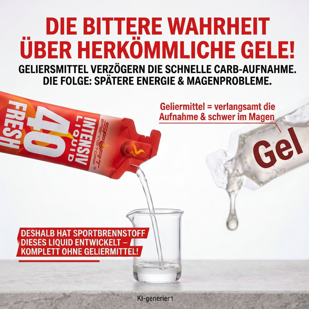 Liquid statt Gel - schnelle Kohlenhydrate ohne Geliermittel