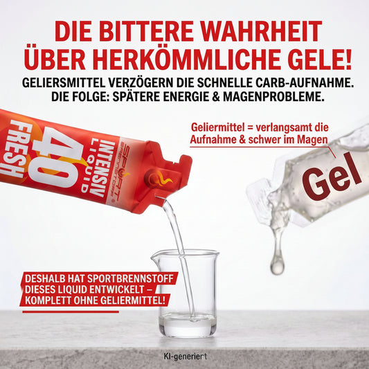 Liquid statt Gel - schnelle Kohlenhydrate ohne Geliermittel