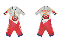 ZOOT Ultra Triathlon-Anzug – Sportbrennstoff ZOOT P1 in Rot-Weiß mit Logo-Design, ideal für Wettkämpfe und aerodynamische Performance.